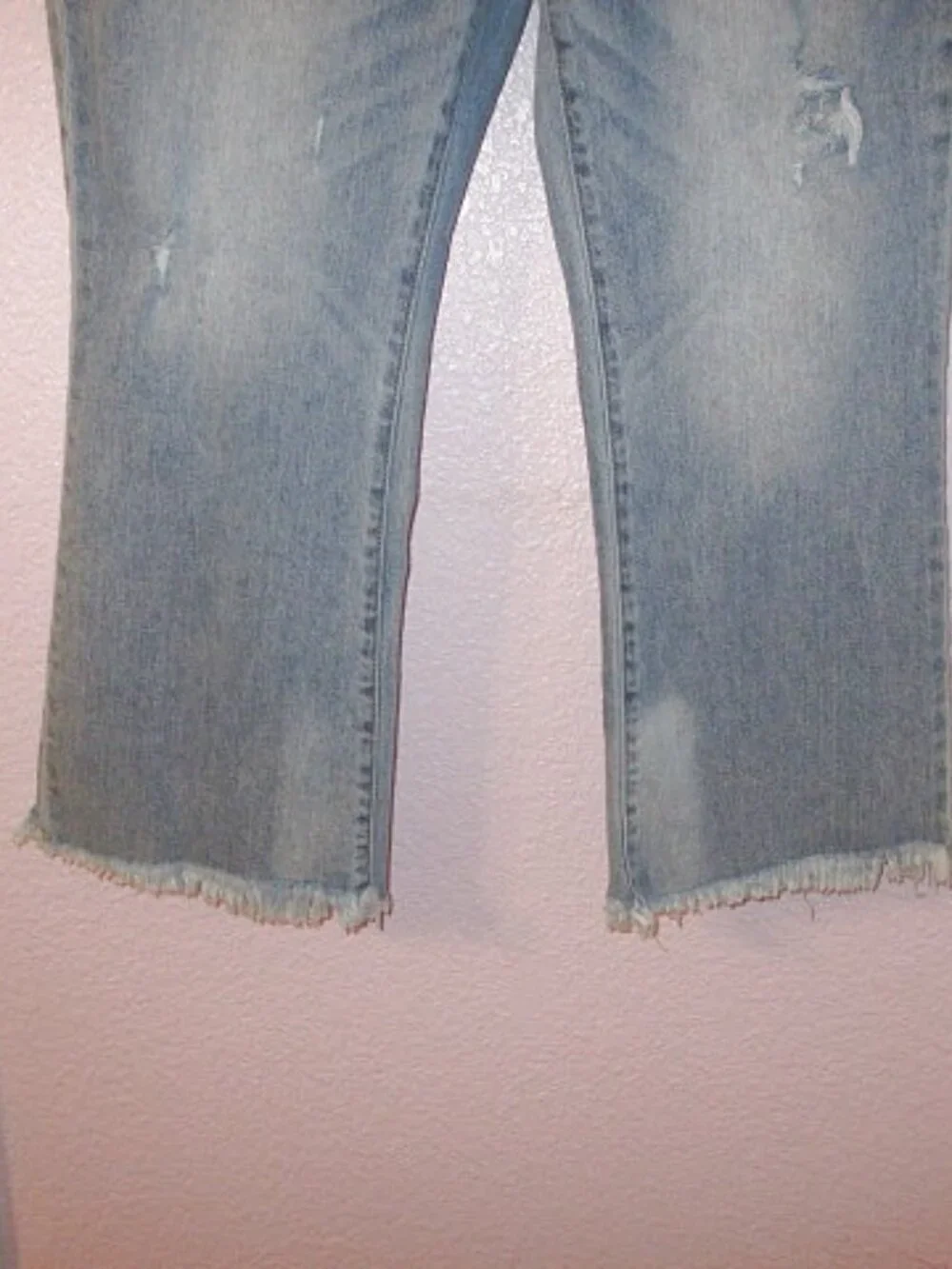 Liverpool Denim Jeans Size 12 31 Hannah Crop Flare Laramie High Rise Fringe EUC